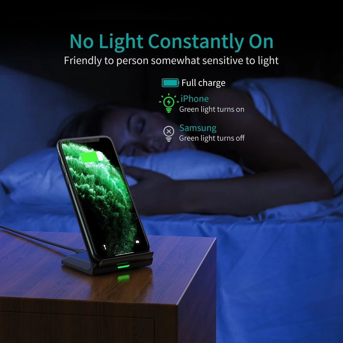 MIX00093 Fast Wireless Charging Stand | 10W | Qi-Certified | T524S | 2-Pack