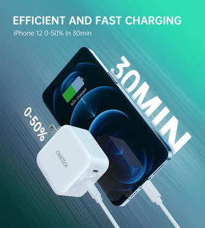 PD6009 40W Dual Fast USB-C Charger | 2-Port | 20W PD 3.0 | Foldable Plug