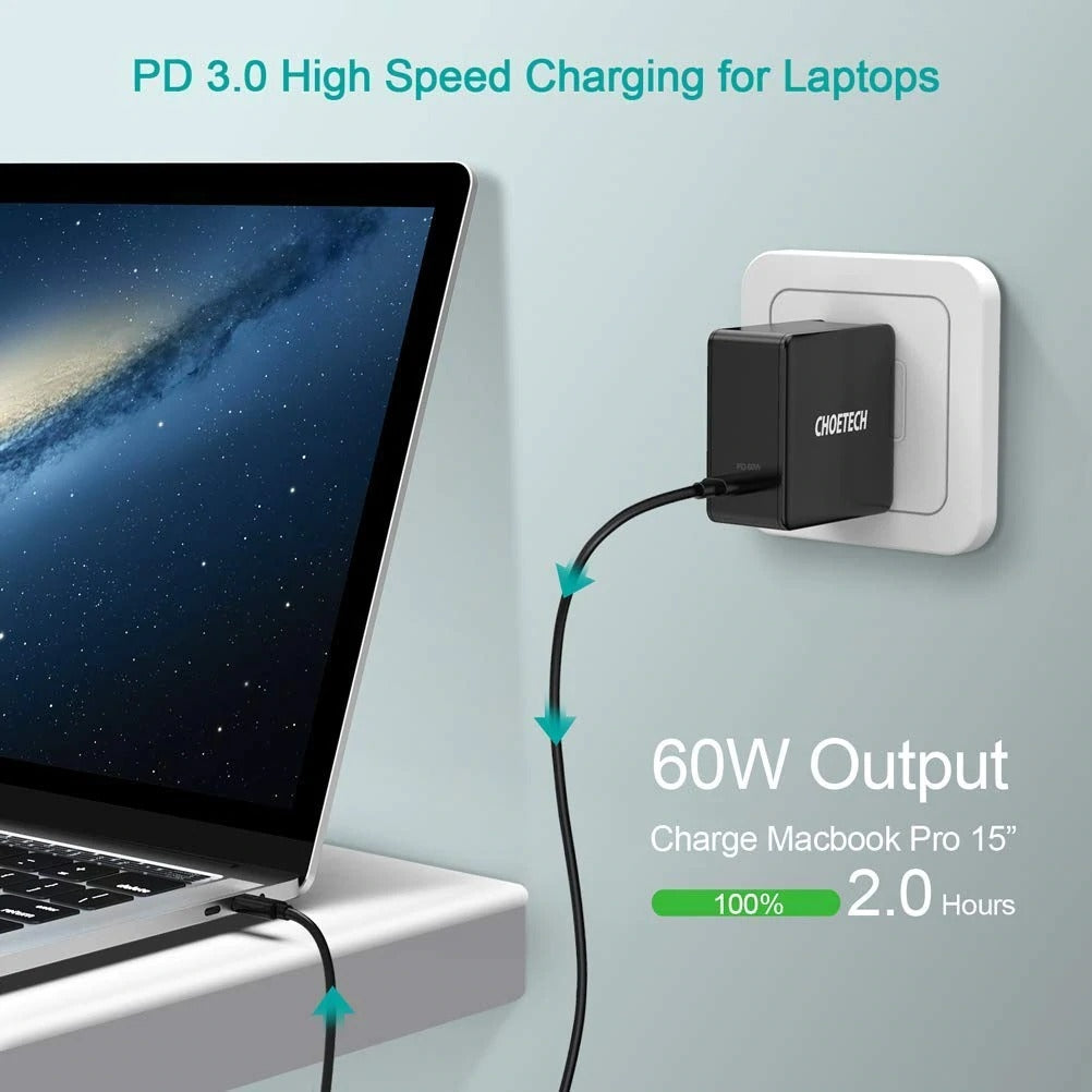 Q4004 60W PD 3.0 Type-C Fast Charging Foldable Adapter | USB-C Charger