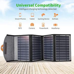SC005 22W Portable Waterproof Foldable Solar Panel Charger | Dual USB Ports