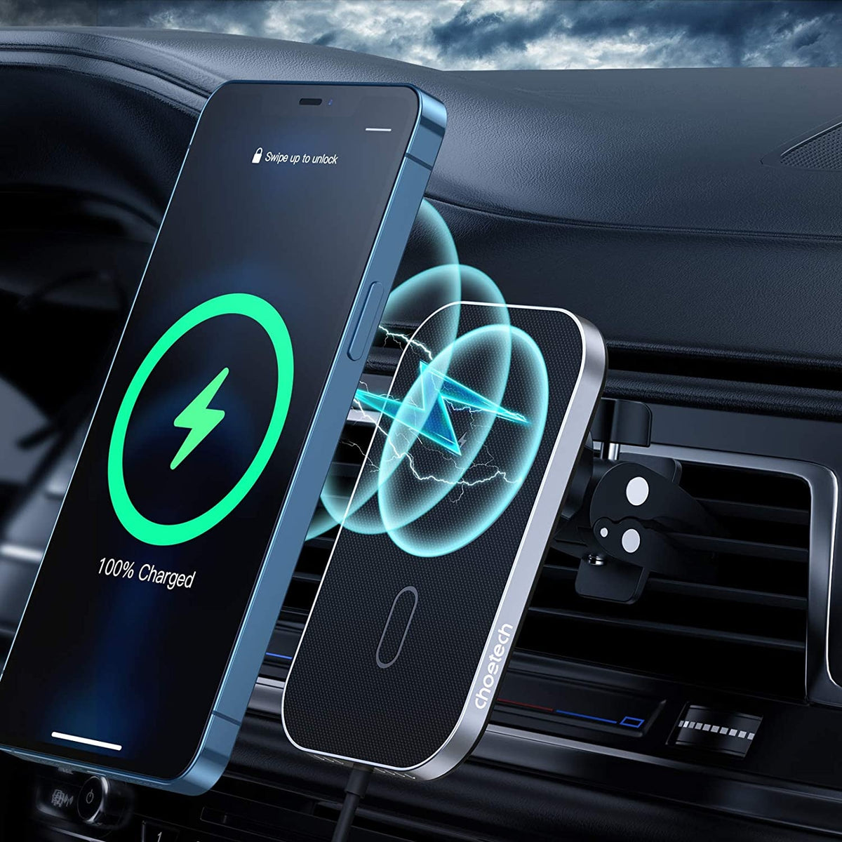 T200-F MagLeap Magnetic Wireless Car Charger for iPhone 12
