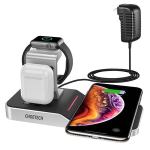 T316 4-in-1 Wireless Charging Station | iPhone/Apple Watch/iPod | Qi Wireless