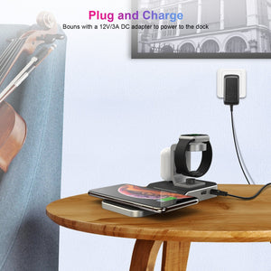T316 4-in-1 Wireless Charging Station | iPhone/Apple Watch/iPod | Qi Wireless