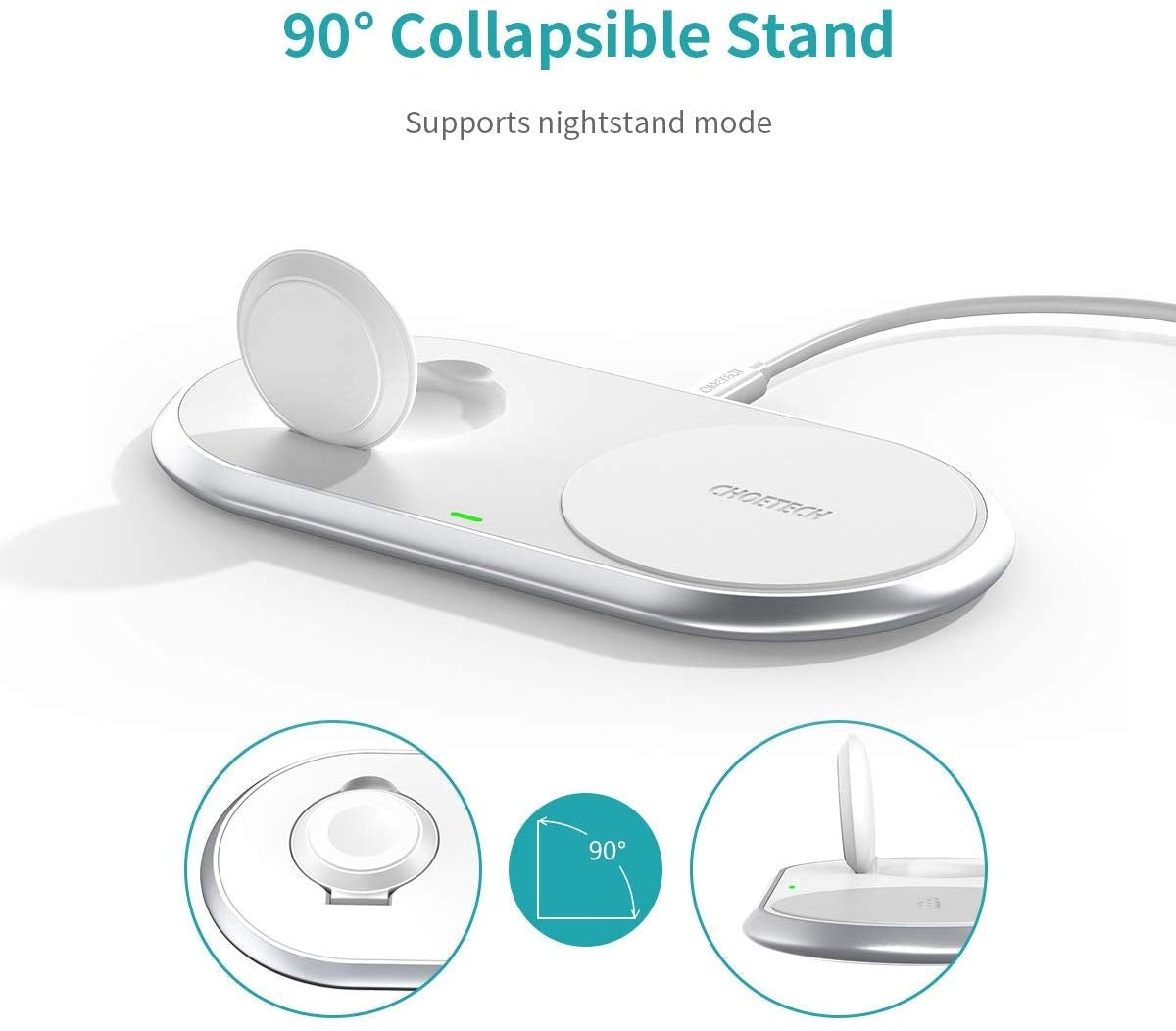 T317 2-in-1 Dual Wireless Charger Pad | MFI Certified