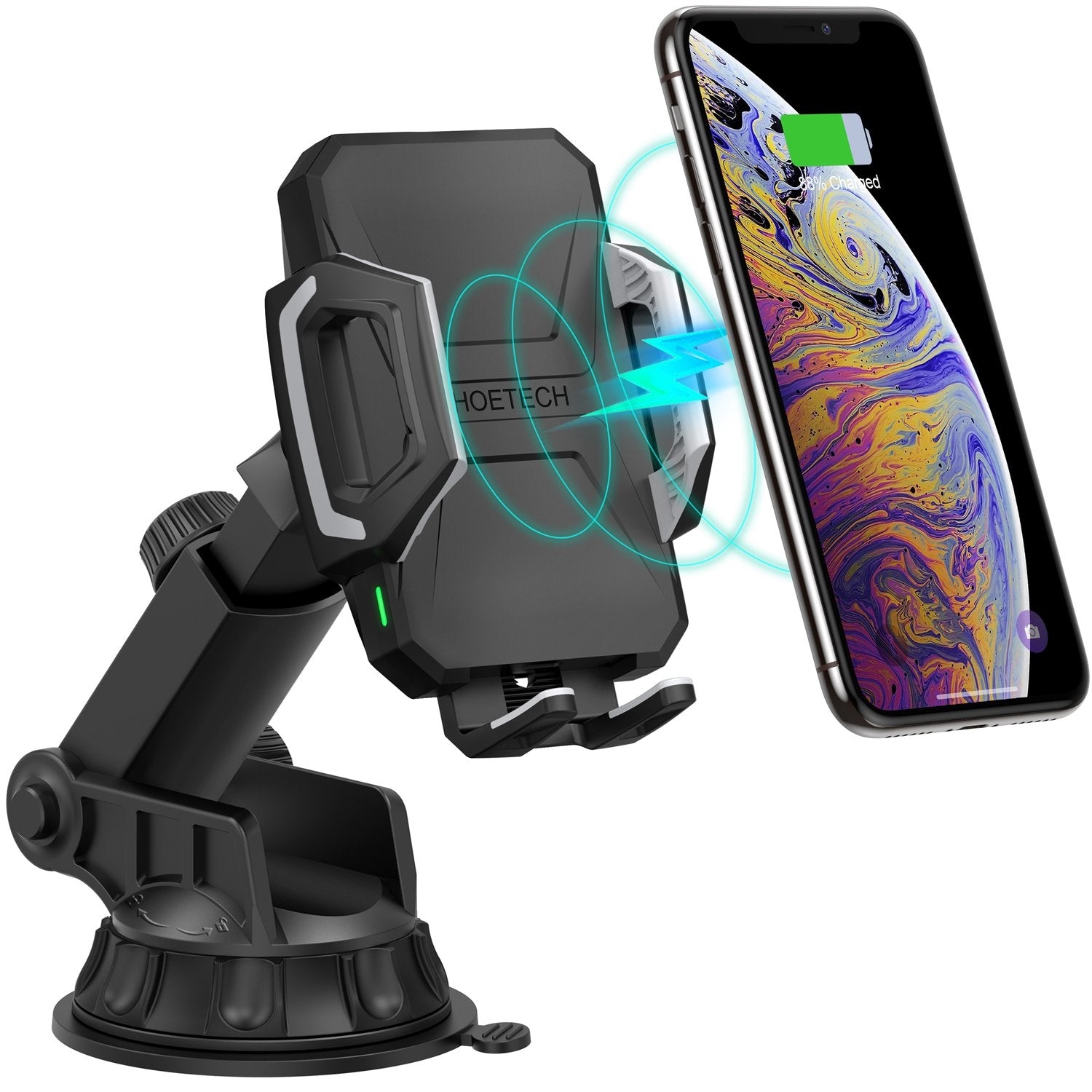 T521-S Fast Qi Wireless Car Charging Dock