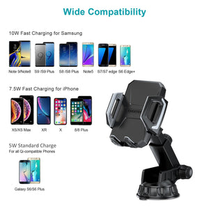T521-S Fast Qi Wireless Car Charging Dock