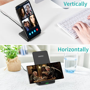 T524S 10W/7.5W Fast Wireless Charging Stand with AC Adapter