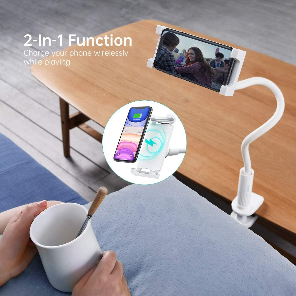 T548-S Wireless Charger with Flexible Holder