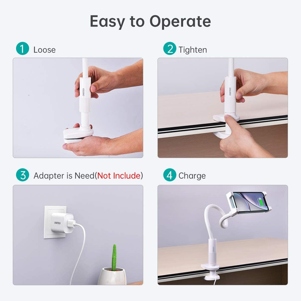 T548-S Wireless Charger with Flexible Holder