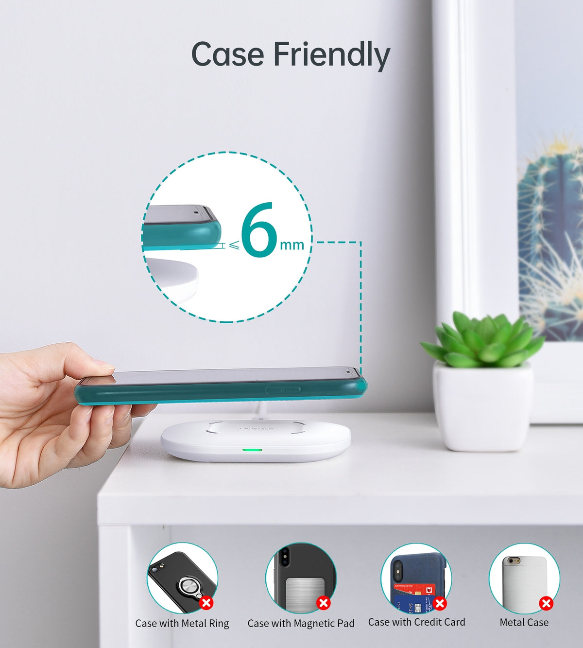 T550-F Airpods/Phone Wireless Fast Charging Pad