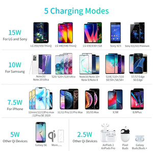 T550-F Airpods/Phone Wireless Fast Charging Pad