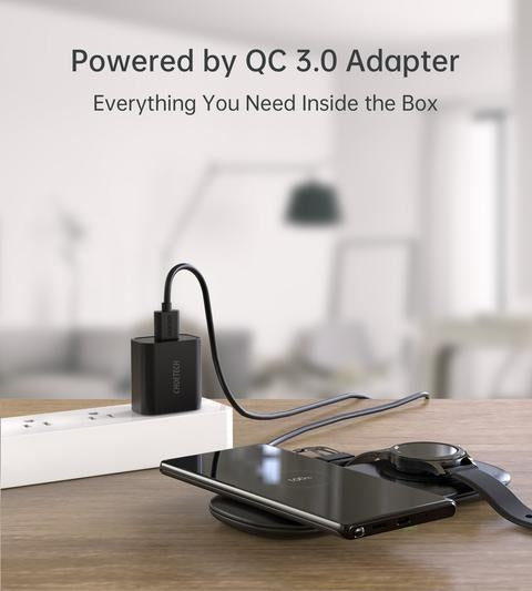 T570-S 2-in-1 Wireless Charger | 10W Max Wireless Charging Pad with Adapter for Galaxy Watch