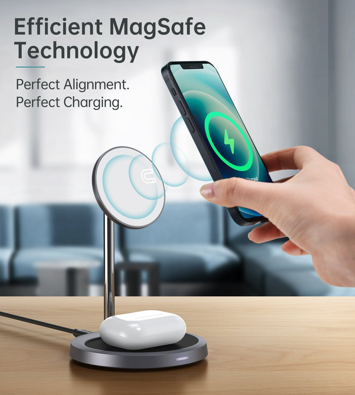 T575-F MagSafe iPhone Magnetic Wireless Charger Stand