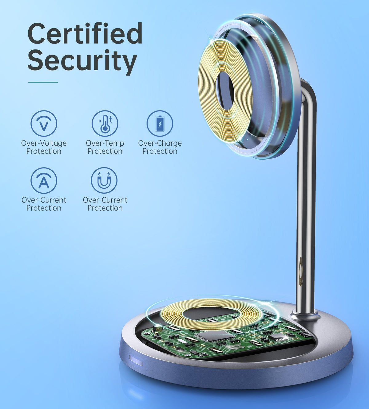 T575-F MagSafe iPhone Magnetic Wireless Charger Stand