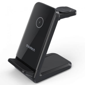 T608-F-BK 15W 4-in-1 Wireless Charger Stand | For iWatch & Samsung Watch | Black