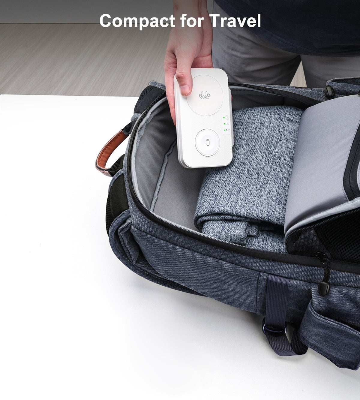 T616-F-WH 3-in-1 Magnetic Foldable Wireless Charger | White