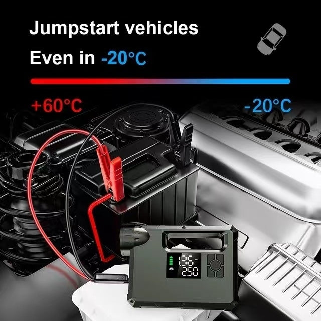 CHOETECH TC0017 | 4-in-1 10000mAh Car Jump Starter + Power Bank + Air Pump + LED Flashlight