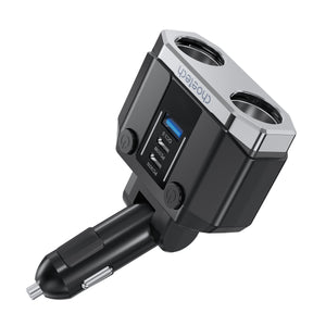 CHOETECH TC0020 Car Charger | 45W | 2 Sockets + 2x USB-C + 1x USB-A | Cigarette Lighter Splitter