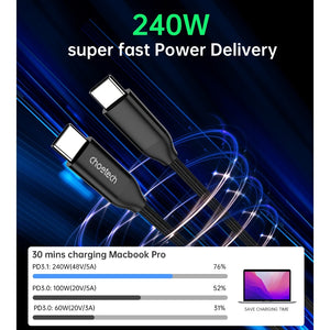 XCC-1036 USB-C M to M PD3.1 240W Super Fast Charging Cable | 2M
