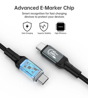 XCC-1040 USB-C M to M 240W Super Fast Speed Gen3 Cable | 1.2M