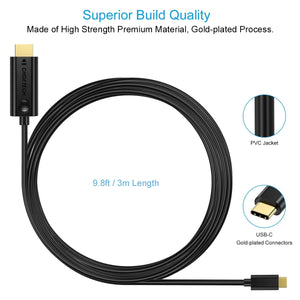 CHOETECH XCH-0030 USB-C to HDMI Cable | 3M | 4K UHD