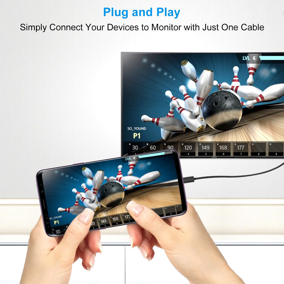 XCP-1801BK USB-C to DisplayPort Cable | 1.8M