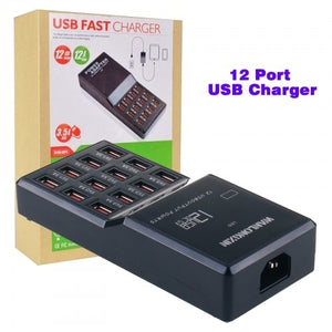 12-Port USB Charging Station | 60W | Fast Charging Hub for Multiple Devices