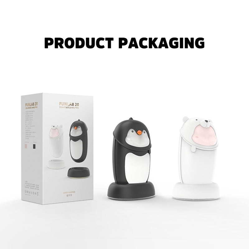 KIVEE HS09-WH | 8000mAh Power Bank + Hand Warmer | White | Portable USB Rechargeable