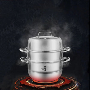 Zhang Xiao Quan 28cm 3-Tier Steamer | Stainless Steel | Traditional Cooking