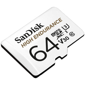 SANDISK High Endurance microSDHC Card | 64GB | UHS-I C10 U3 V30 | 100MB/s R | 40MB/s W | SD Adapter