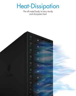 ICY BOX IB-3810-C31 Enclosure for 10x HDD | USB 3.1 (Gen 2) Type-C or Type-A Interface