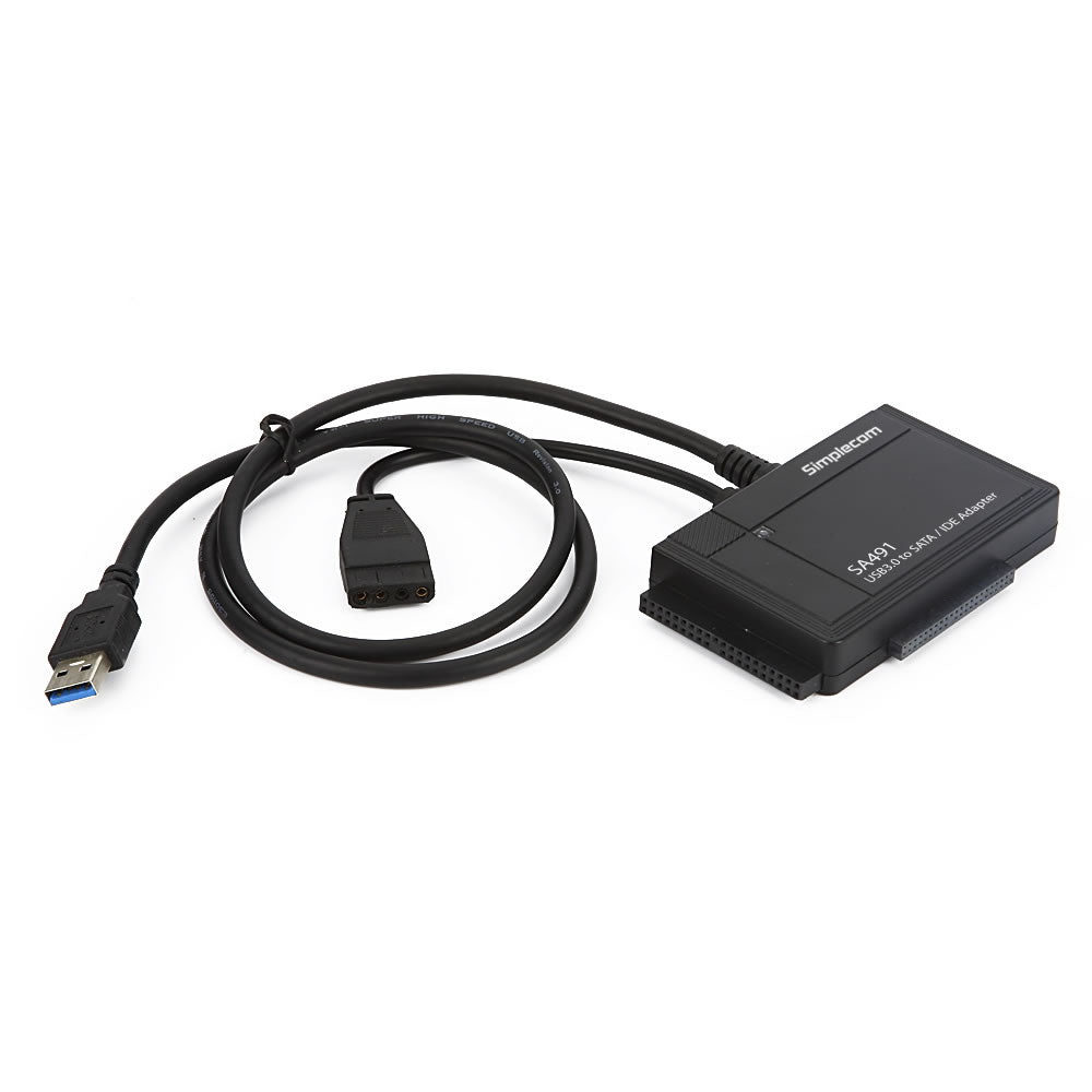 SA491 3-IN-1 USB 3.0 to 2.5" | 3.5" & 5.25" SATA/IDE Adapter with Power Supply