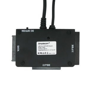 SA491 3-IN-1 USB 3.0 to 2.5" | 3.5" & 5.25" SATA/IDE Adapter with Power Supply