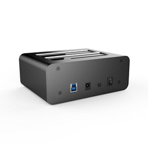 Simplecom SD352 USB 3.0 to Dual SATA Aluminium Docking Station | 3-Port Hub | 1 Port 2.1A USB Charger