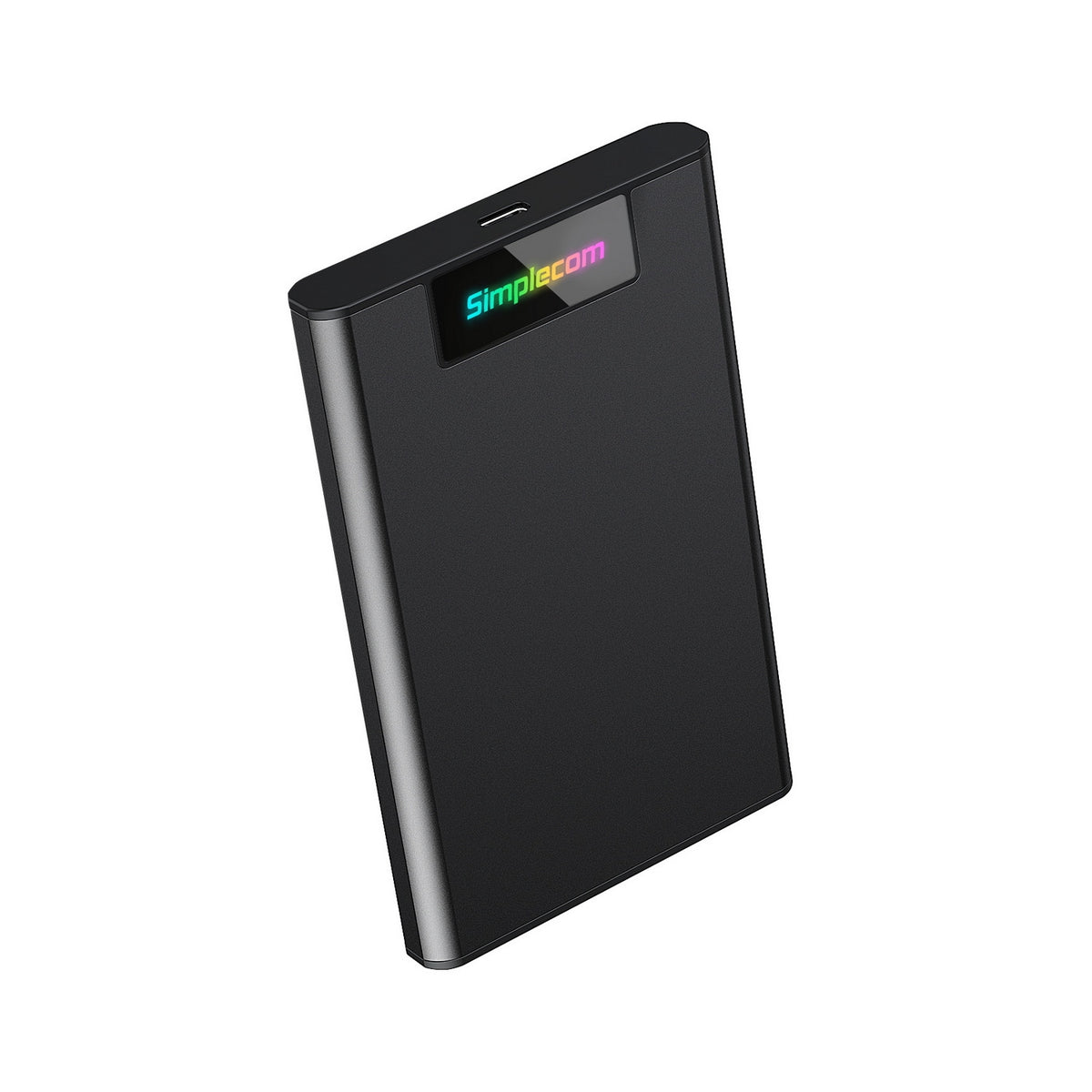Simplecom SE239 Tool-Free 2.5" SATA HDD SSD to USB-C Enclosure | RGB Lights | USB 3.2 Gen 2