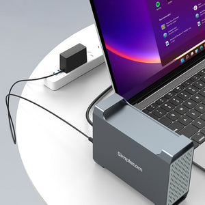 Simplecom SE482 SuperSpeed USB Dual Bay | 3.5" SATA Hard Drive | RAID Enclosure | USB-C | RAID 0/1, JBOD