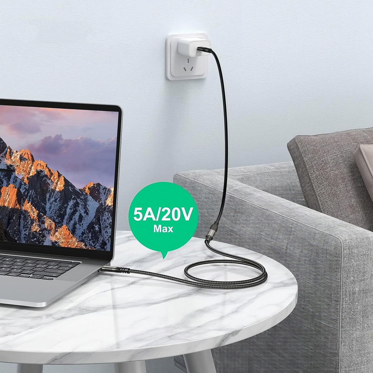 Simplecom CAU620 USB-C Male to Female Extension Cable | USB 3.2 Gen2 | PD 100W | 20Gbps | 2M Length