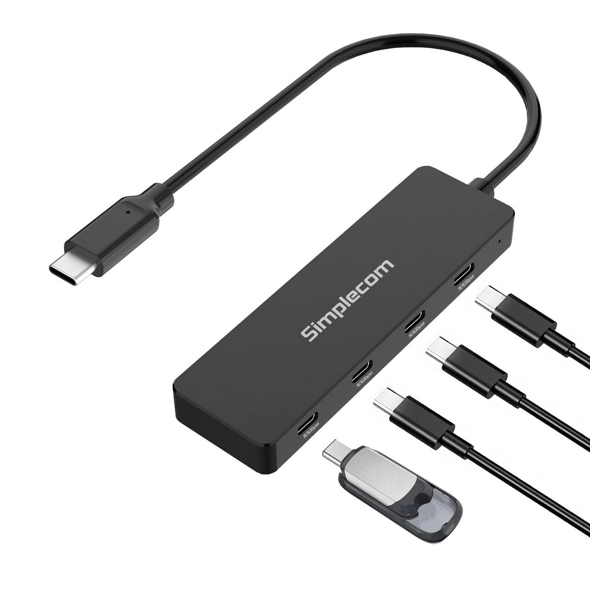 CH384 USB-C to 4-Port USB-C Data Hub | USB 3.2 Gen 2 | 10Gbps
