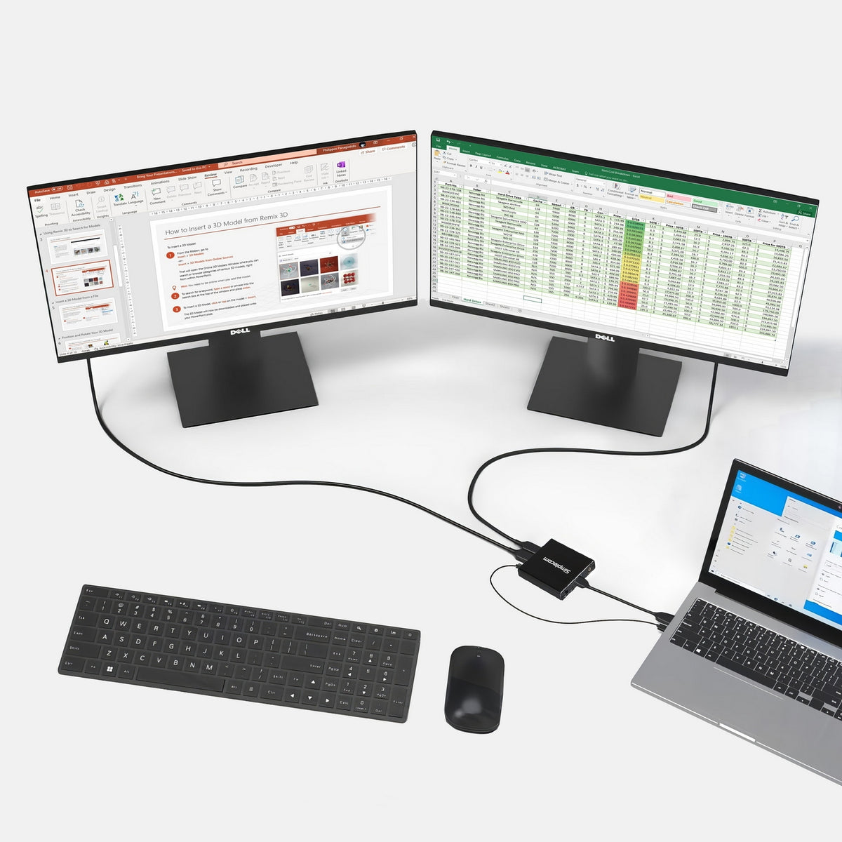 CM214 DisplayPort Splitter | 1 IN 2 OUT MST Hub | Dual Extended Screens | 4K DP 1.4