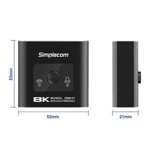 CM302v2 Bi-Directional 2-Way HDMI 2.1 Switch Selector | 8K@60Hz