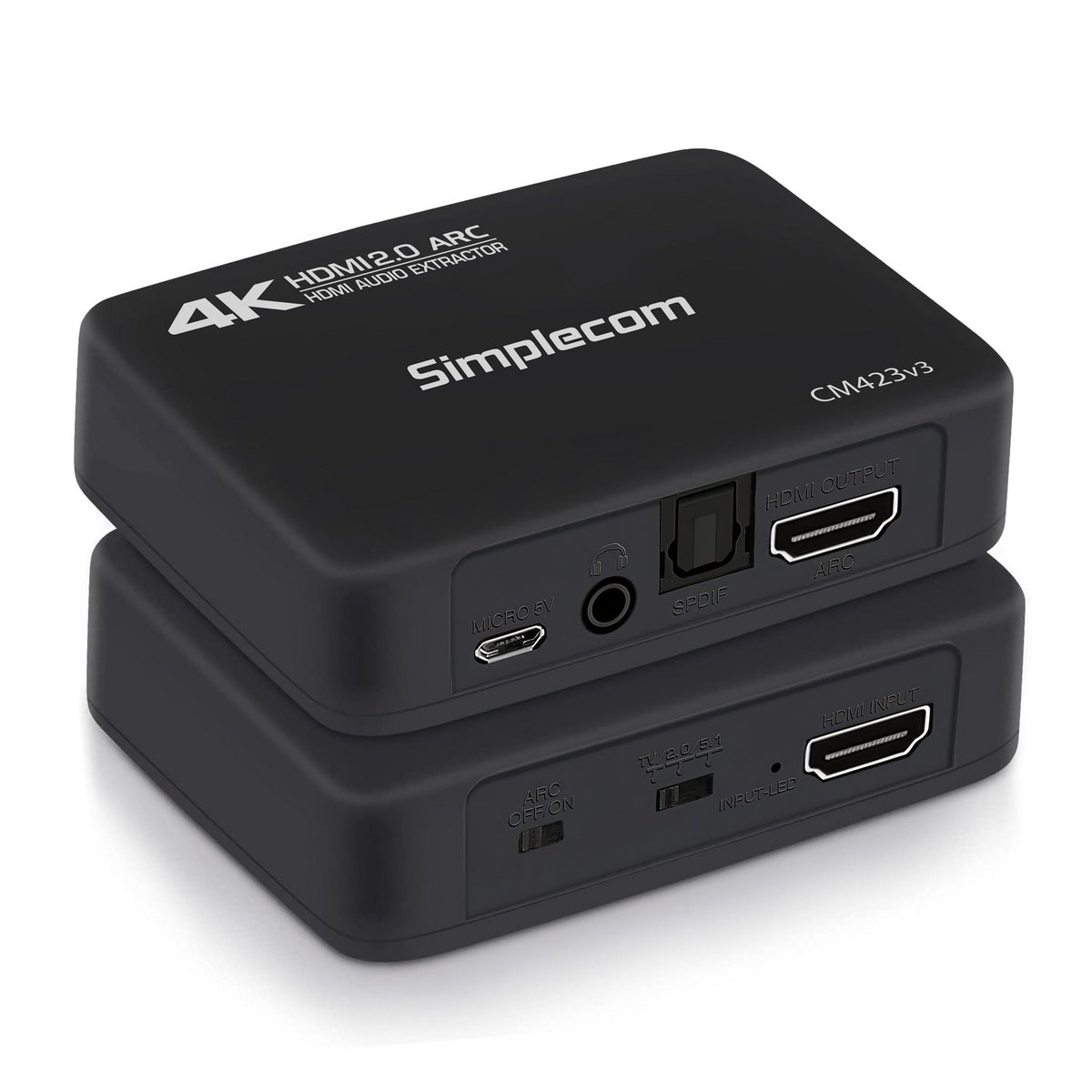 CM423v3 HDMI 2.0 Audio Extractor | Optical SPDIF + 3.5mm Stereo | ARC | 4K@60Hz