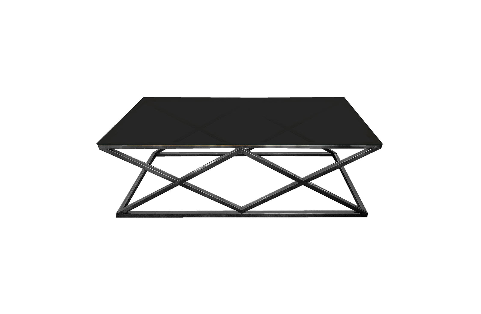Alsea Coffee Table | Black Base | Black Glass