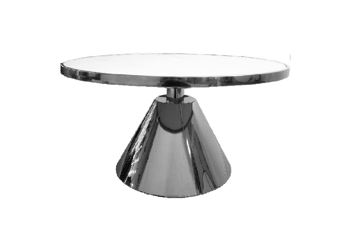 Glam Black 90cm Coffee Table | White Marble | Sleek & Modern