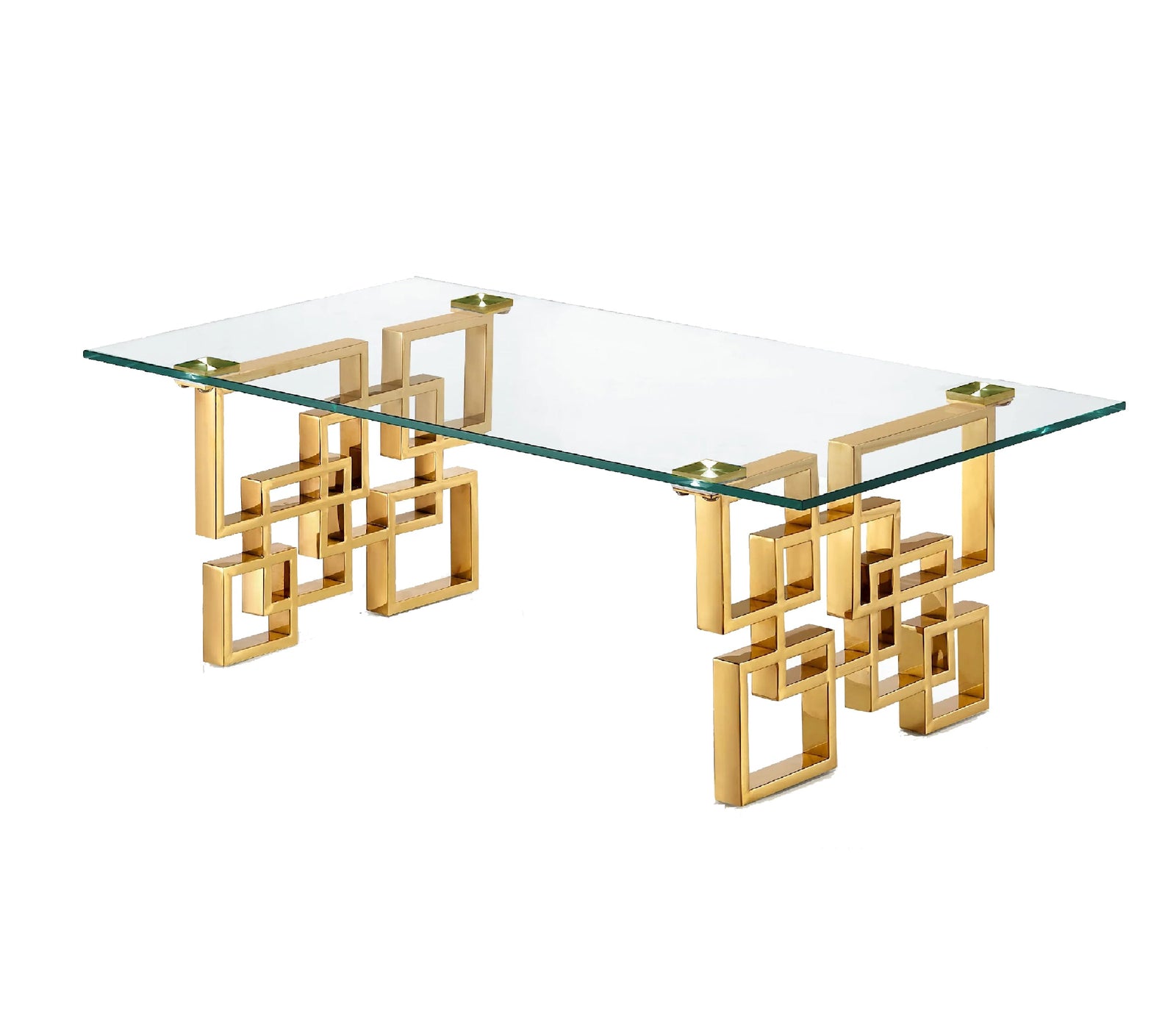 Royale Gold Coffee Table | Clear Glass | Modern Design