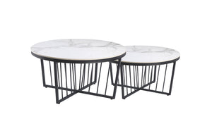 Black Marble Salina Coffee Table (95cm)