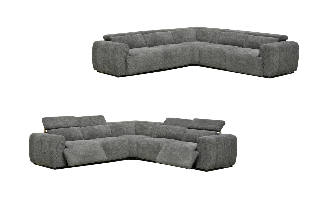 Cleo Boucle Electric Modular Lounge | Light Grey