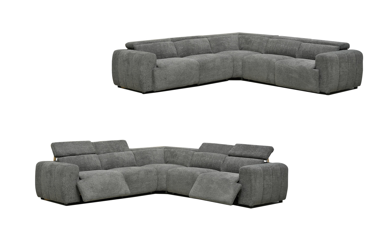 Cleo Boucle Electric Modular Lounge | Light Grey