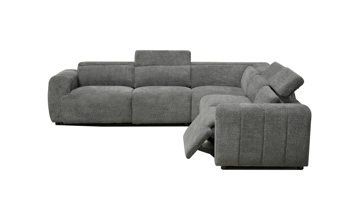 Cleo Boucle Electric Modular Lounge | Light Grey