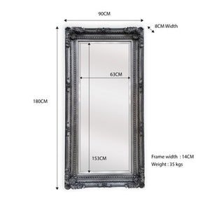 LUX French Provincial Ornate Mirror | Black