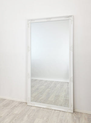 French Provincial Ornate Mirror - WHITE - X Large 100cm x 190cm